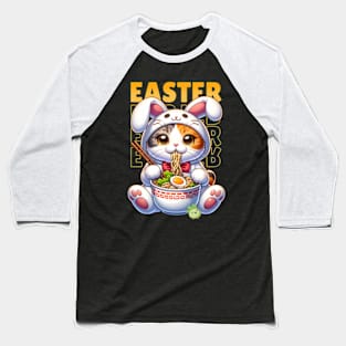 Easter bunny cat eating ramen Baseball T-Shirt